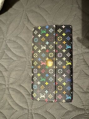 Louis Vuitton Black Multicolor Monogram Sarah Wallet